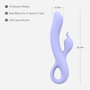 OVIYA Dual Motor Rabbit Vibrator for Clitoral & G-Spot Pleasure RBV01 - Image 4