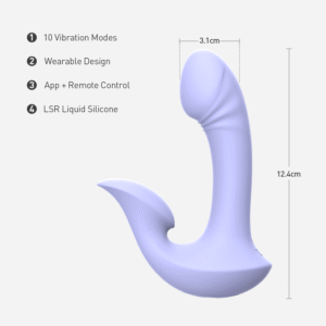 OVIYA Dual Motor Wearable Rabbit Vibrator for Clitoral & G-Spot Pleasure RBV04 - Image 4